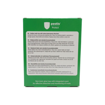 Pestis Protect® | Klædemølfælde 6-pak Bagside