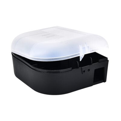 Sikker foderstation til musefælde låg