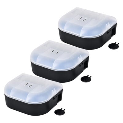 Stor pakke | 3 stk. Sikker foderstation til musefælde | Kun boks